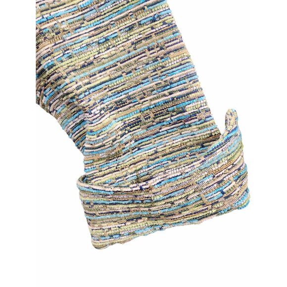 Coldwater Creek Multi-Color Textured Zip Jacket Medium - Rayon Cotton Blend - Picture 15 of 16